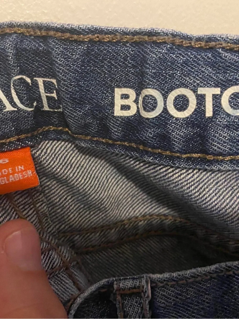 The Childrens Place boys bootcut semi evasee blue denim jeans size 6